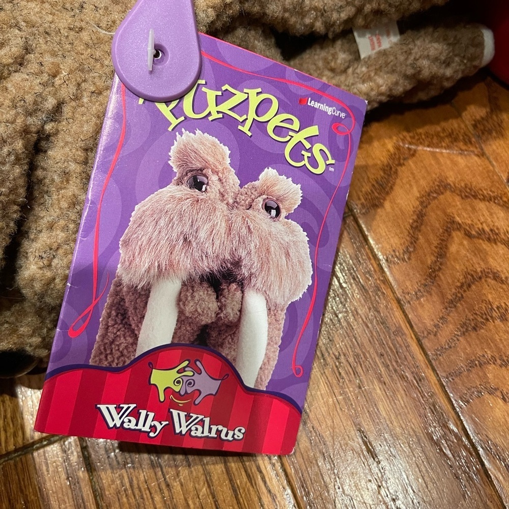 Fuzzpets Wally Walrus Plush Puppet Learning Curve Vintage